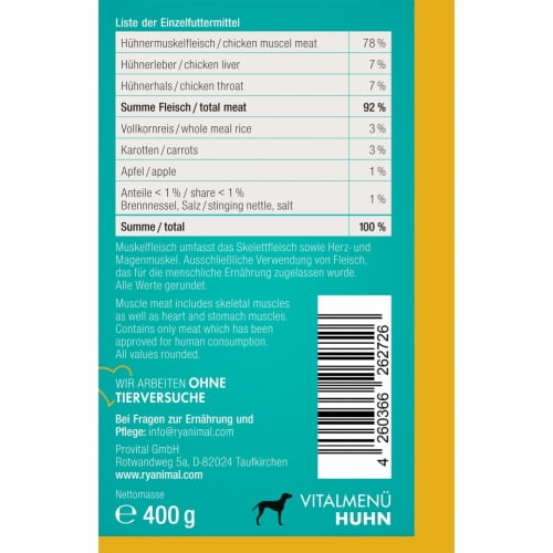 RyDog Vitalmenü Huhn