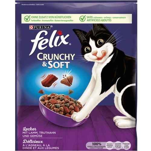 FELIX Crunchy & Soft mit Lamm, Truthahn und Gemüse