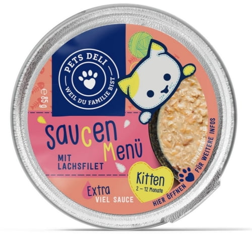 Pets Deli Saucen Menü Kitten mit Lachsfilet