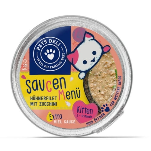 Pets Deli Saucen Menü Kitten mit Hühnerfilet & Zuccini