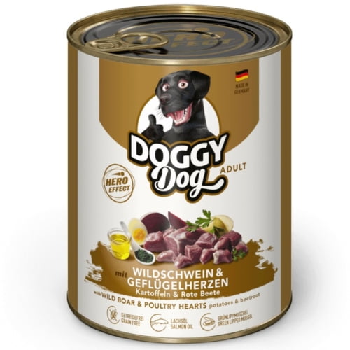 DOGGY Dog Wildschwein & Geflügelherzen